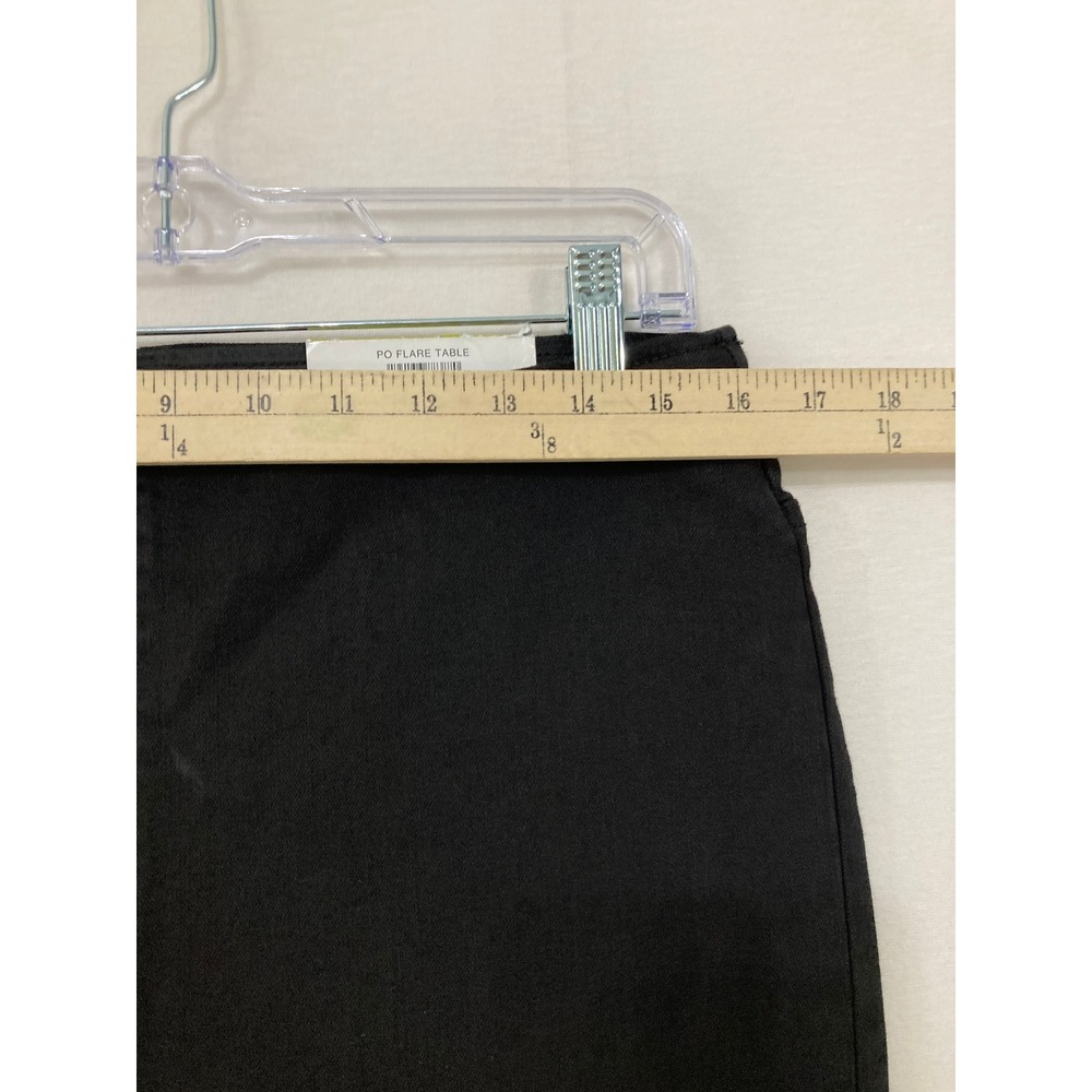 New INC Pull-On Flare Pants size 14 Deep Black High Rise Stretch Trousers Preppy - Picture 4 of 10